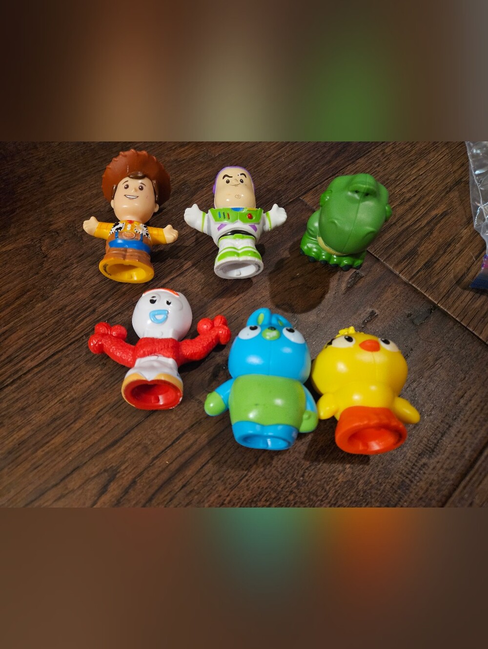 Little People Toy Story Figures Forky, Woody, Buzz, Bunny, Forky & Rex Lot Of 6